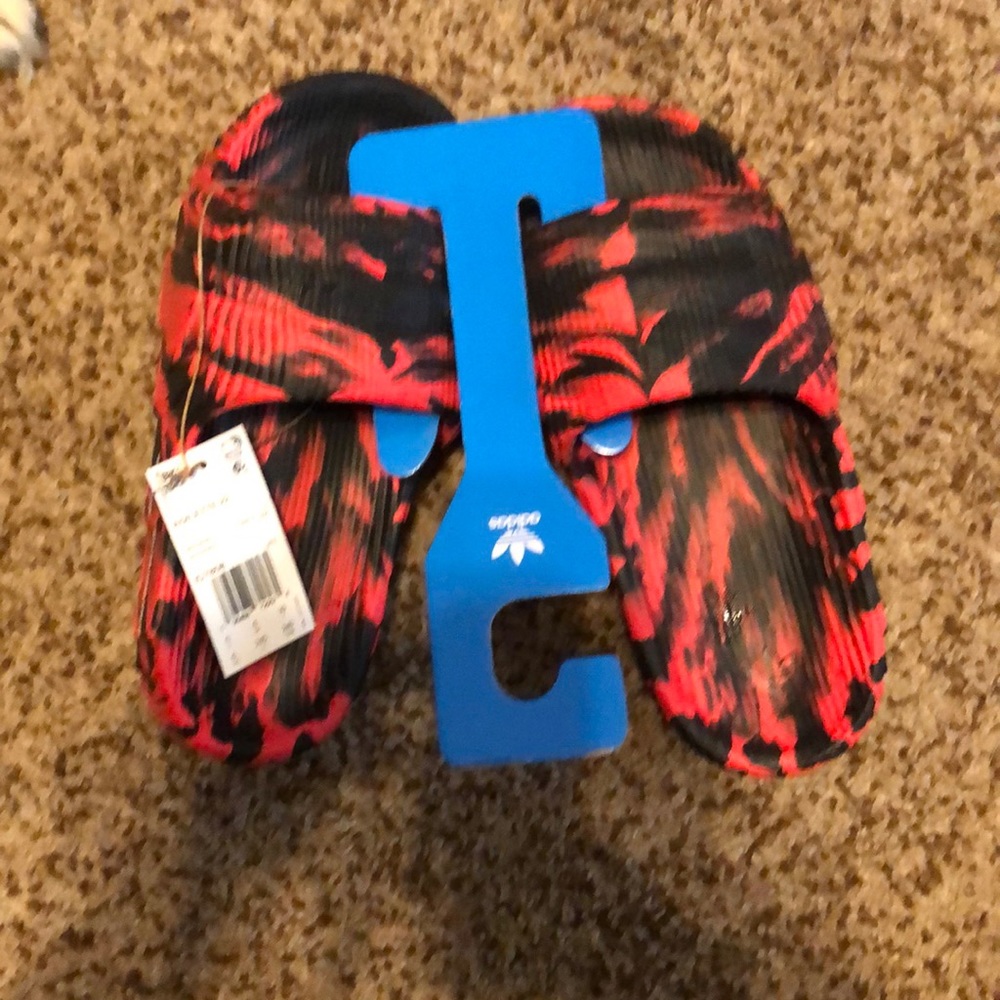 Adidas Adilette 22 Slides. Big Boys size 6. Red/black in color. New in box.